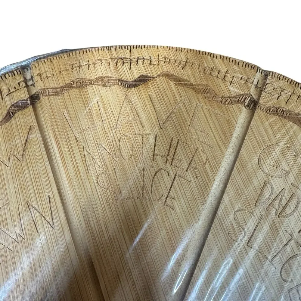 Pizza Roulette Cutting Board‎ Bamboo Pizza Cut & Serve Board Family Game Fun NEW